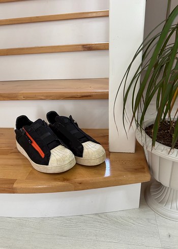 Erkek Siyah Spor Ayakkabı Velcro Detaylı - Görsel 2