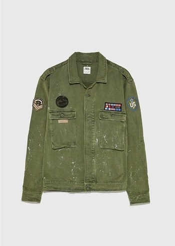 Düğmeli Haki Denim Erkek Ceket - Görsel 4