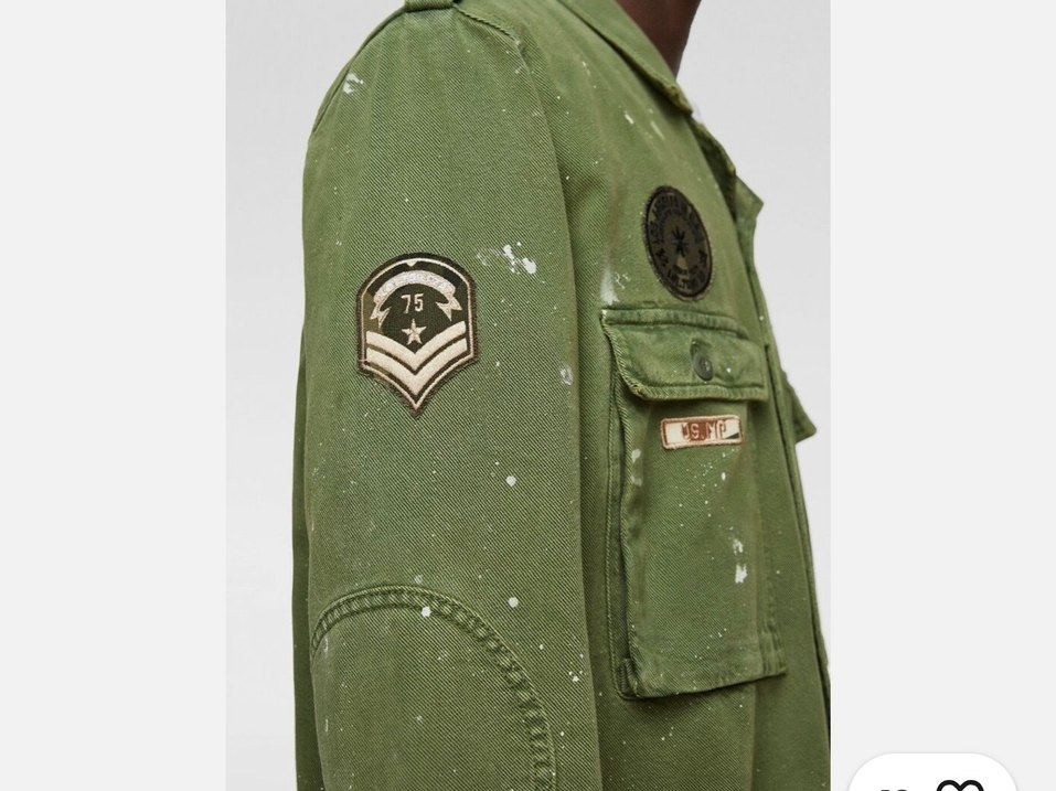 Düğmeli Haki Denim Erkek Ceket - Görsel 5