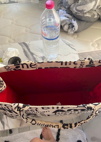 Baskılı Beyaz plaj çantası - Görsel 4