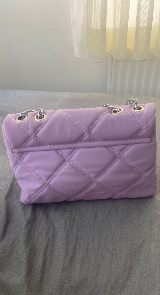 Zincir Detaylı Pastel Mor Kadın Çanta - Görsel 2