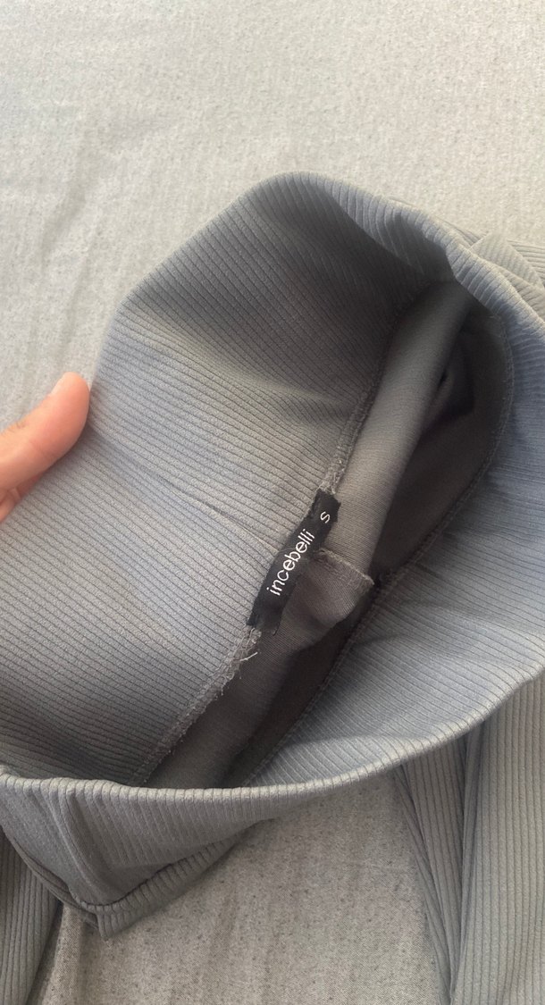 Gri Kadın Tayt - Görsel 2