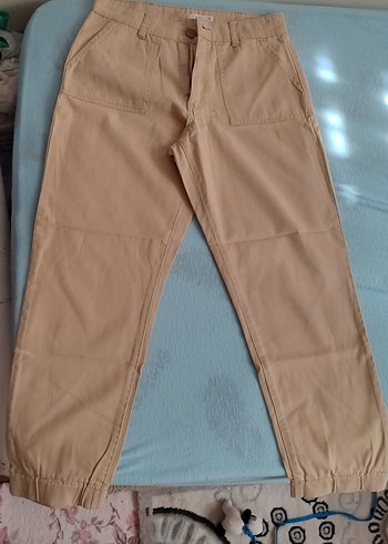 Bej Kumaş Pantolon