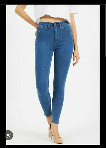 40 Beden lacivert Renk Lacivert Yüksek Bel Kadın Skinny Jean