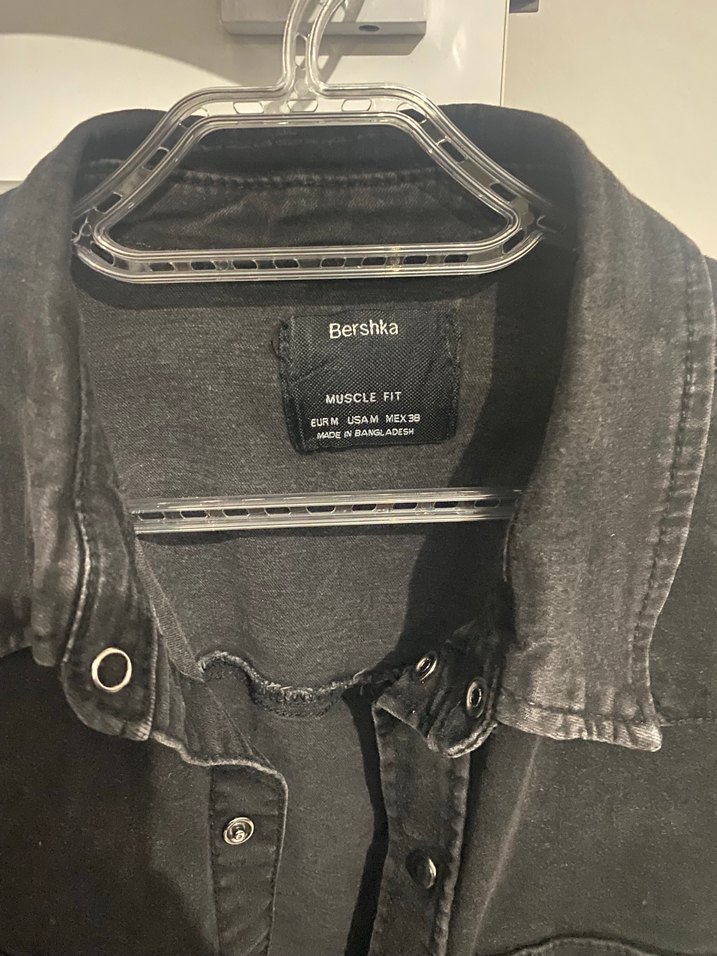 Siyah Denim Gömlek bershka — görsel 2/6