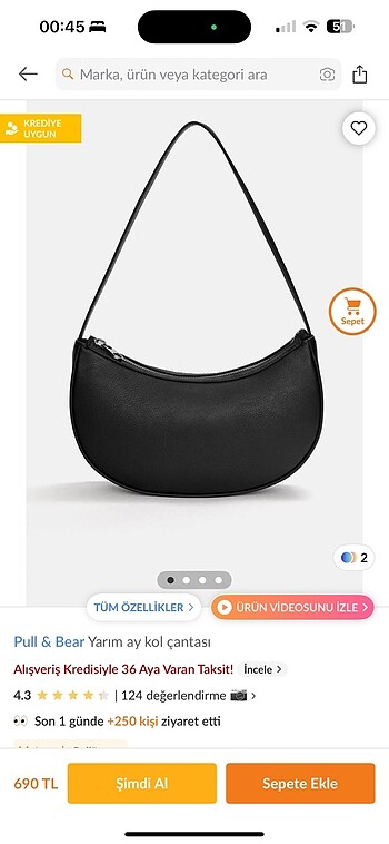 Pull&bear yarım ay çanta?