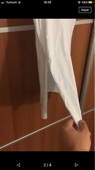 l Beden beyaz Renk Beyaz salaş t-shirt