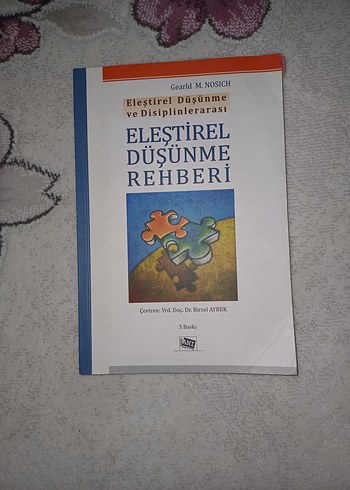 Eleştirel Düşünme Rehberi/ Gearld M.NOSICH Çeviren: Birsel AYBEK