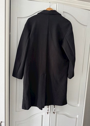 Siyah kaşe kaban mont - Görsel 8