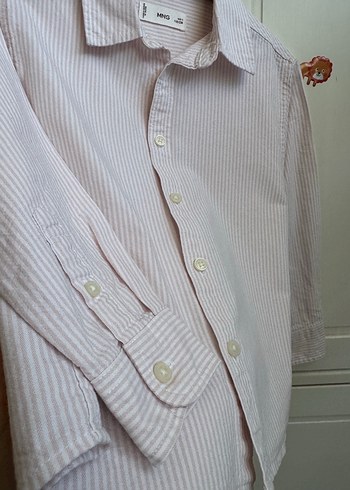 Erkek Çocuk Pembe Pamuklu Uzun Kollu Gömlek - Görsel 4