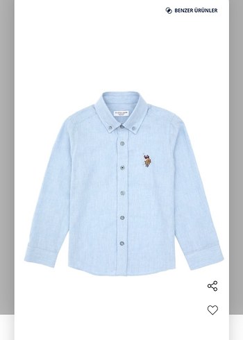 Erkek Çocuk Mavi Pamuklu Uzun Kollu Gömlek - Görsel 8