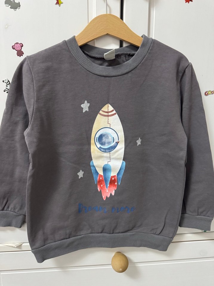 Gri Erkek Çocuk Sweatshirt - Görsel 2