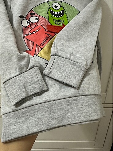 24-36 Ay Beden gri Renk Erkek çocuk sweatshirt