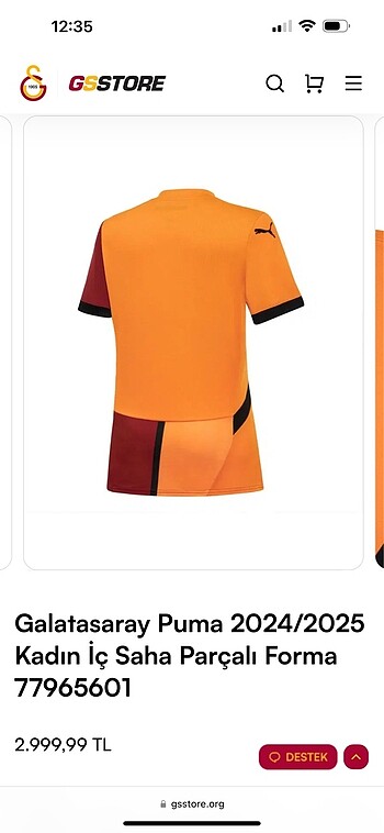 Galatasaray Gs 2024 yeni sezon kadın forma