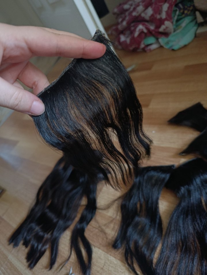 gerçek saç çit çit peruk - Görsel 2