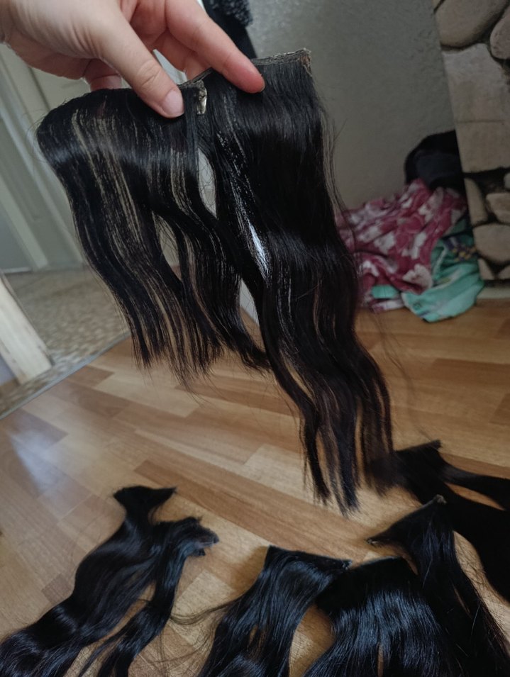 gerçek saç çit çit peruk - Görsel 4