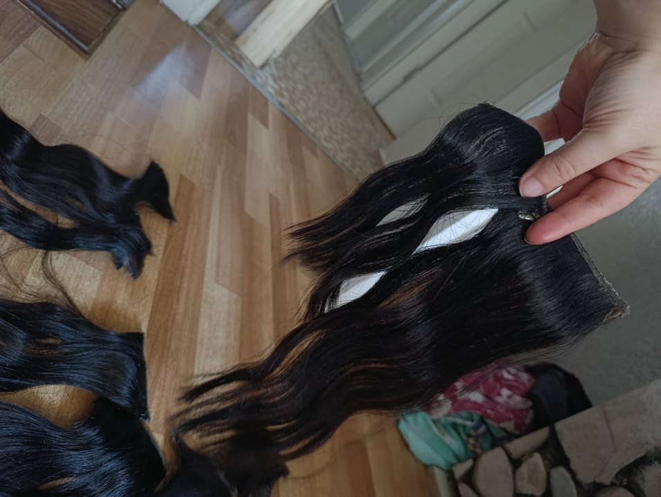 gerçek saç çit çit peruk - Görsel 3