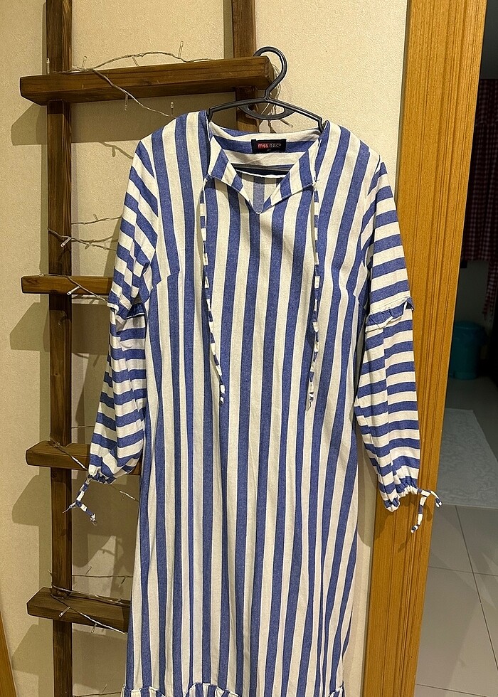 Keten elbise - Görsel 3