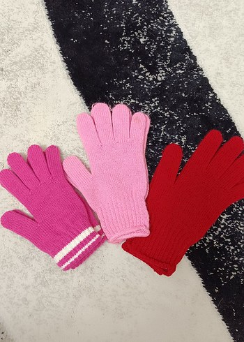 Kızlar için Renkli Örgü Eldivenler - Görsel 5