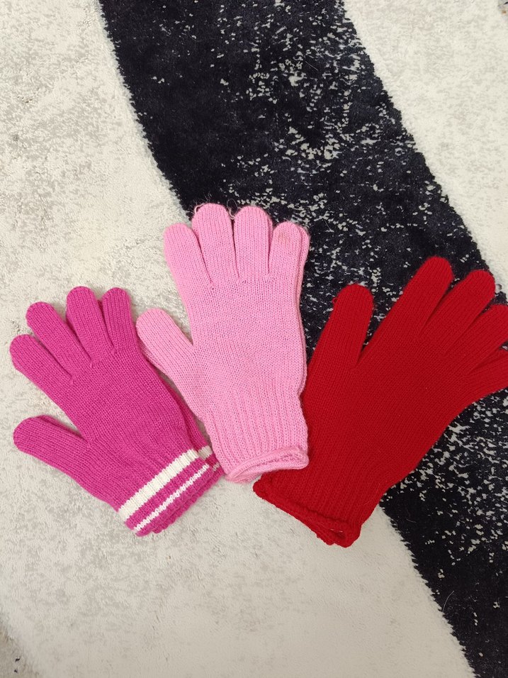 Kızlar için Renkli Örgü Eldivenler - Görsel 5