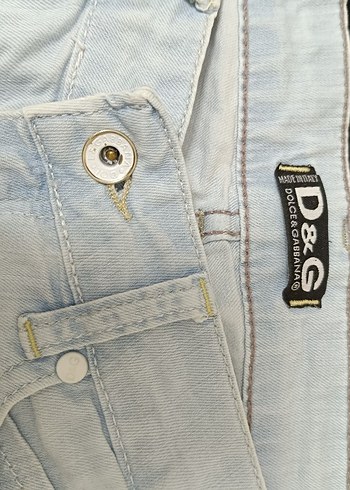 Kadın Beyaz Mini Denim Şort - Görsel 6