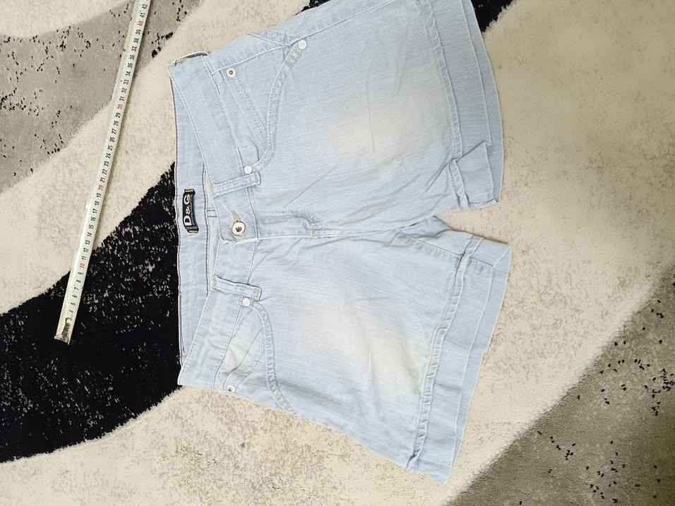 Kadın Beyaz Mini Denim Şort - Görsel 2