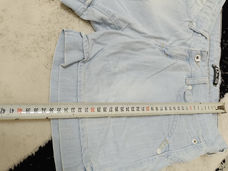 Kadın Beyaz Mini Denim Şort - Görsel 4