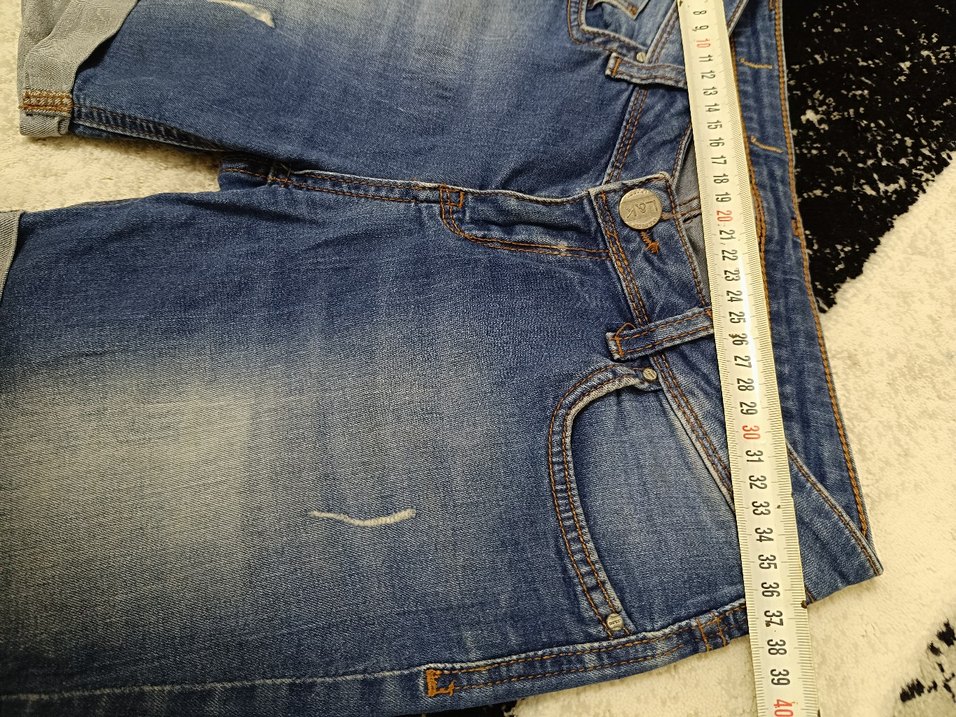 Kadın Mavi Denim Şort Rahat Kesim - Görsel 5