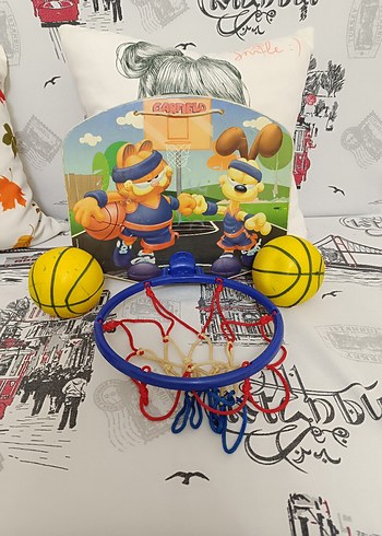 Renkli Garfield Temalı Mini Basketbol Seti - Görsel 3