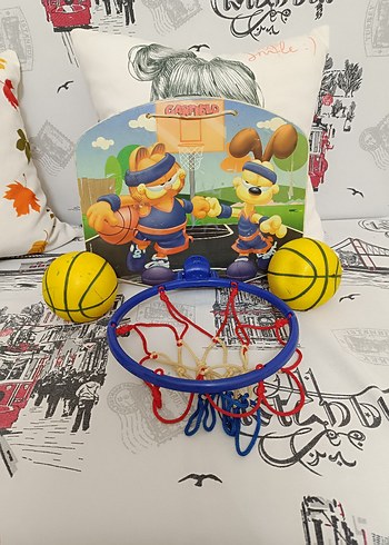 Renkli Garfield Temalı Mini Basketbol Seti - Görsel 2