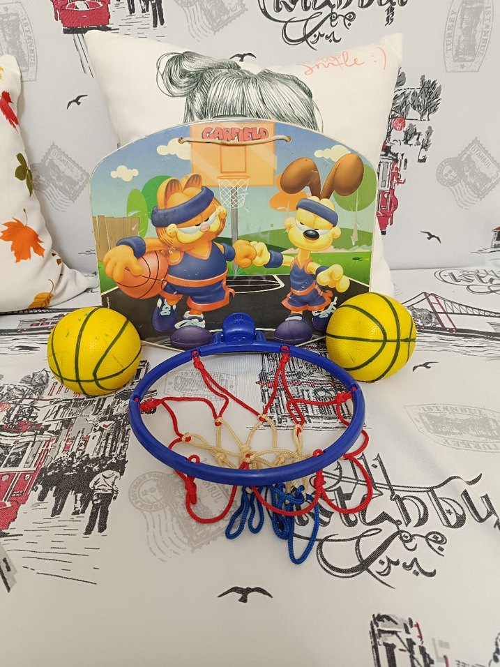 Renkli Garfield Temalı Mini Basketbol Seti - Görsel 3