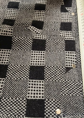 Gri Kareli Midi Kadın Kumaş Pantolon - Görsel 4