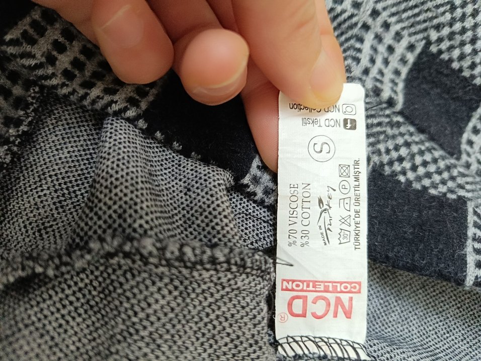 Gri Kareli Midi Kadın Kumaş Pantolon - Görsel 5