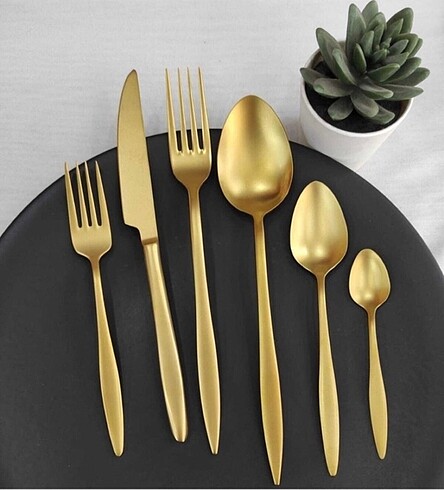 Mat Gold Yemek Çatalı