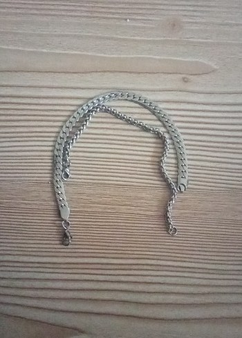 celik Zincir Detaylı Bileklik  2 li - Görsel 3