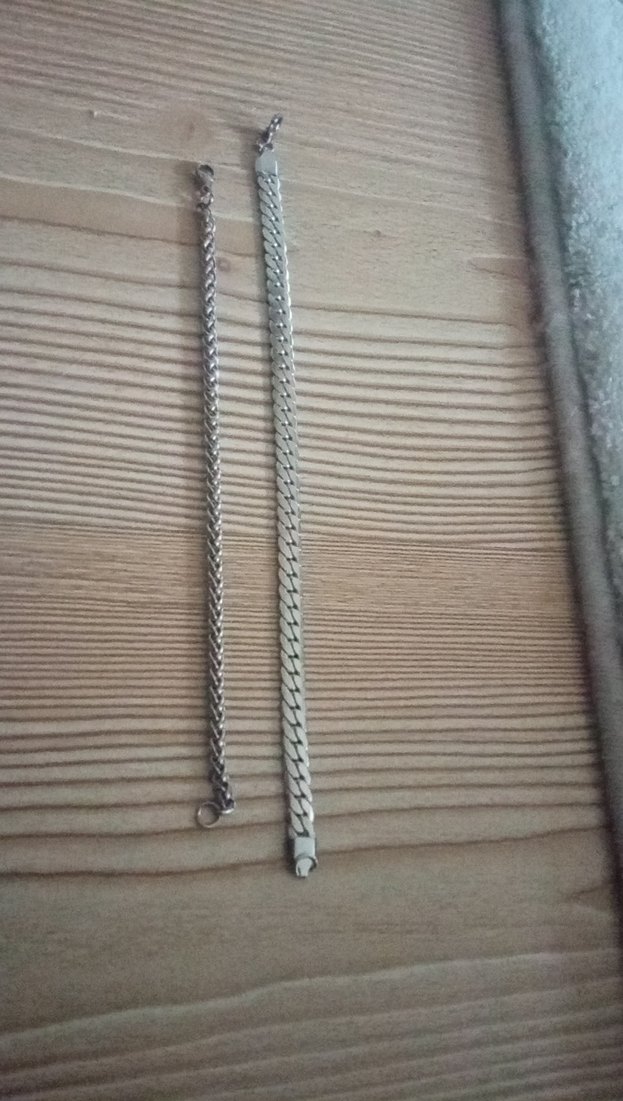 celik Zincir Detaylı Bileklik  2 li - Görsel 2