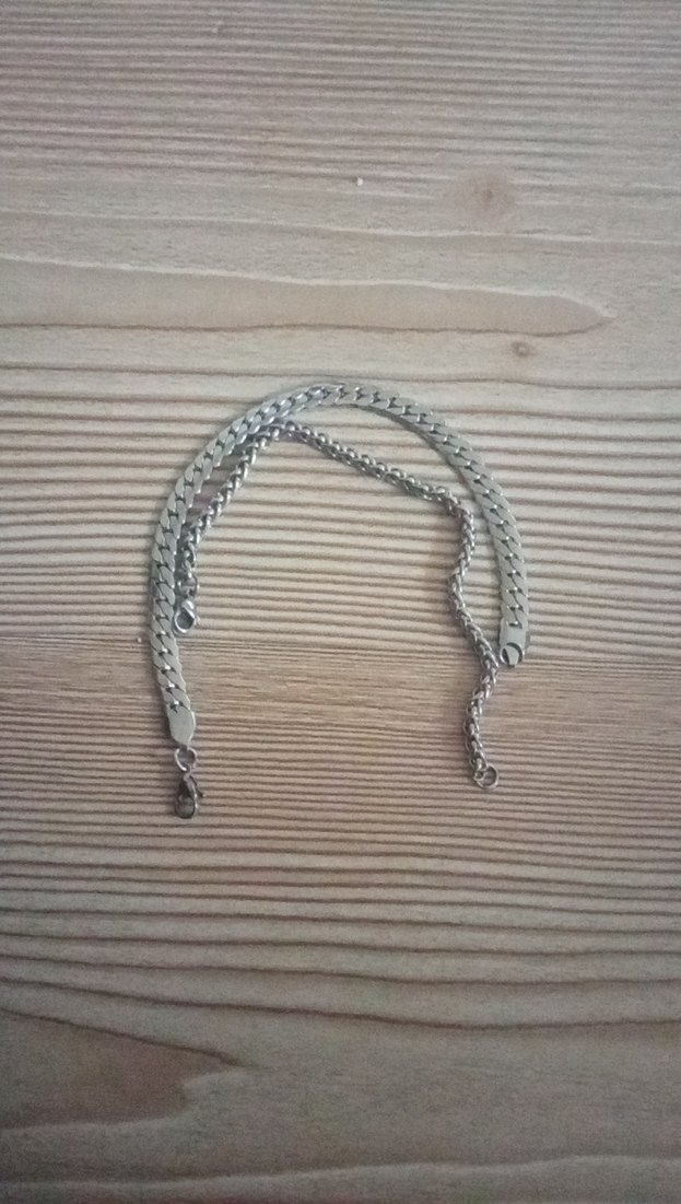 celik Zincir Detaylı Bileklik  2 li - Görsel 3