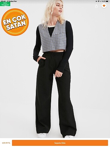 Trendyolmilla Etiketli Bol Paça Pantolon