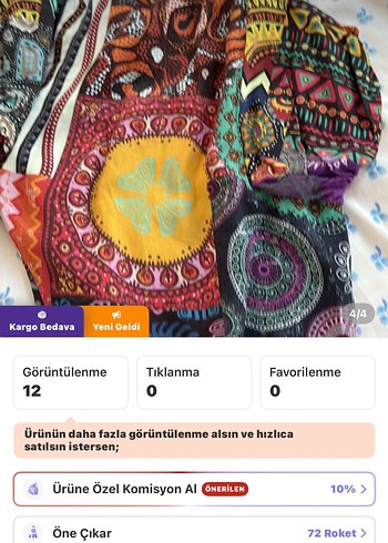Diğer Bohem Çok Renkli Drapeli Bağcıklı Şalvar