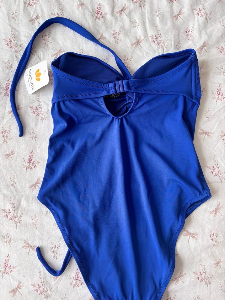 Mavi İp Askılı Kadın Mayo Etiketli - Görsel 3