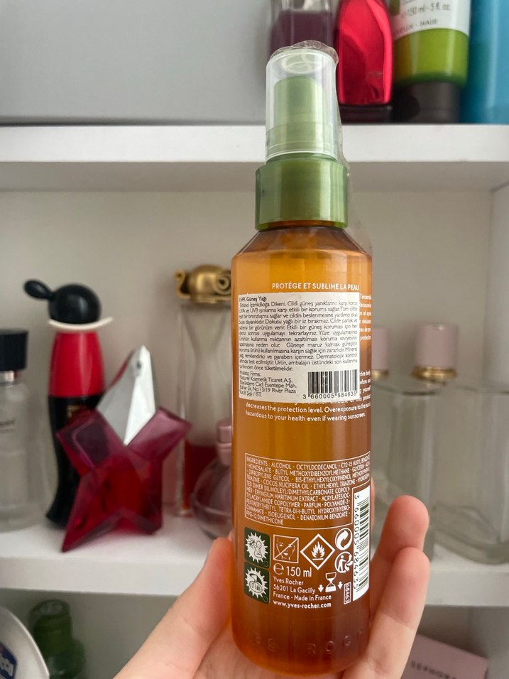 Yves Rocher Güzelleştirici Güneş Yağı SPF 15 - Görsel 2