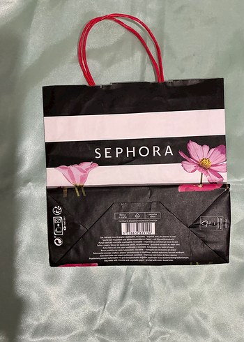 Sephora Çiçek Baskılı Pembe Kağıt Tote Çanta - Görsel 2