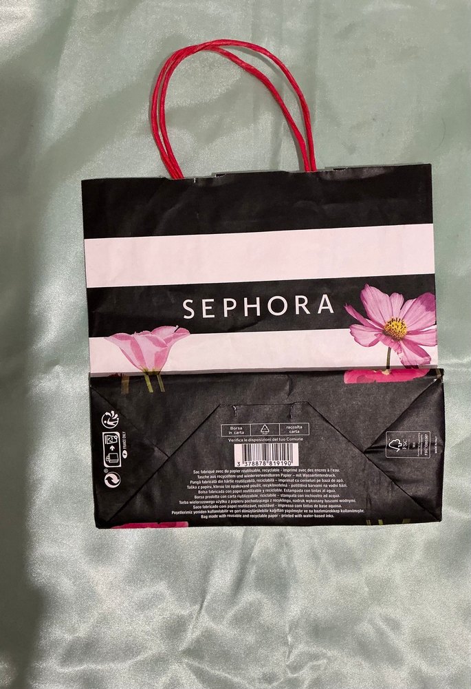Sephora Çiçek Baskılı Pembe Kağıt Tote Çanta - Görsel 2