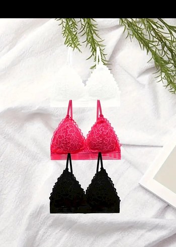 l Beden Pembe Bohem Dantelli Bralet