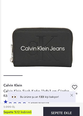 Calvin Klein Calvin Klein Jeans Gri Deri Cüzdan
