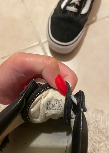38 Beden Vans Siyah Platform Tabanlı Minimalist Kadın Spor Ayakkabı