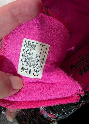 28 Beden çeşitli Renk Skechers Kız Çocuk Renkli Desenli Bot