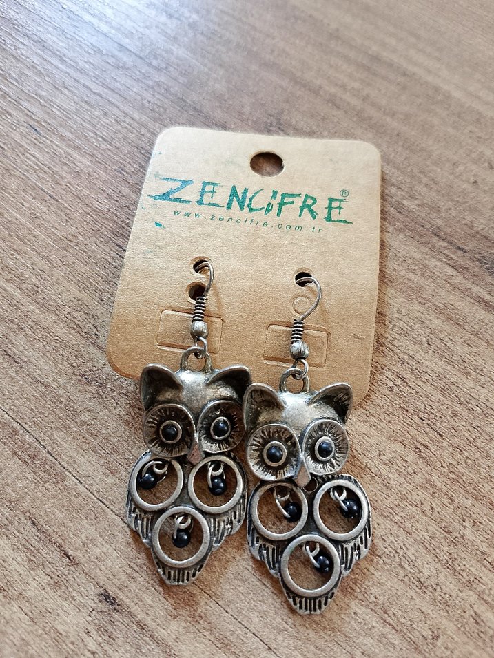 Bohem Tarz Uzun Baykuş Küpeler - Görsel 3