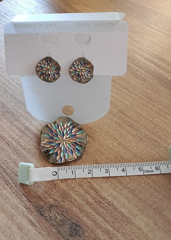 Renkli Mini Bohem Küpe Kolye - Görsel 2