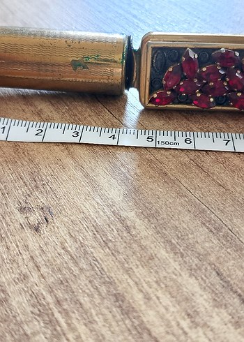 Çok eski taşlı Ruj kapağı Antika - Görsel 3